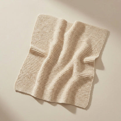 Heirloom Cotton Chunky Seed-Stitch Knit Baby Blanket – Warm Sand