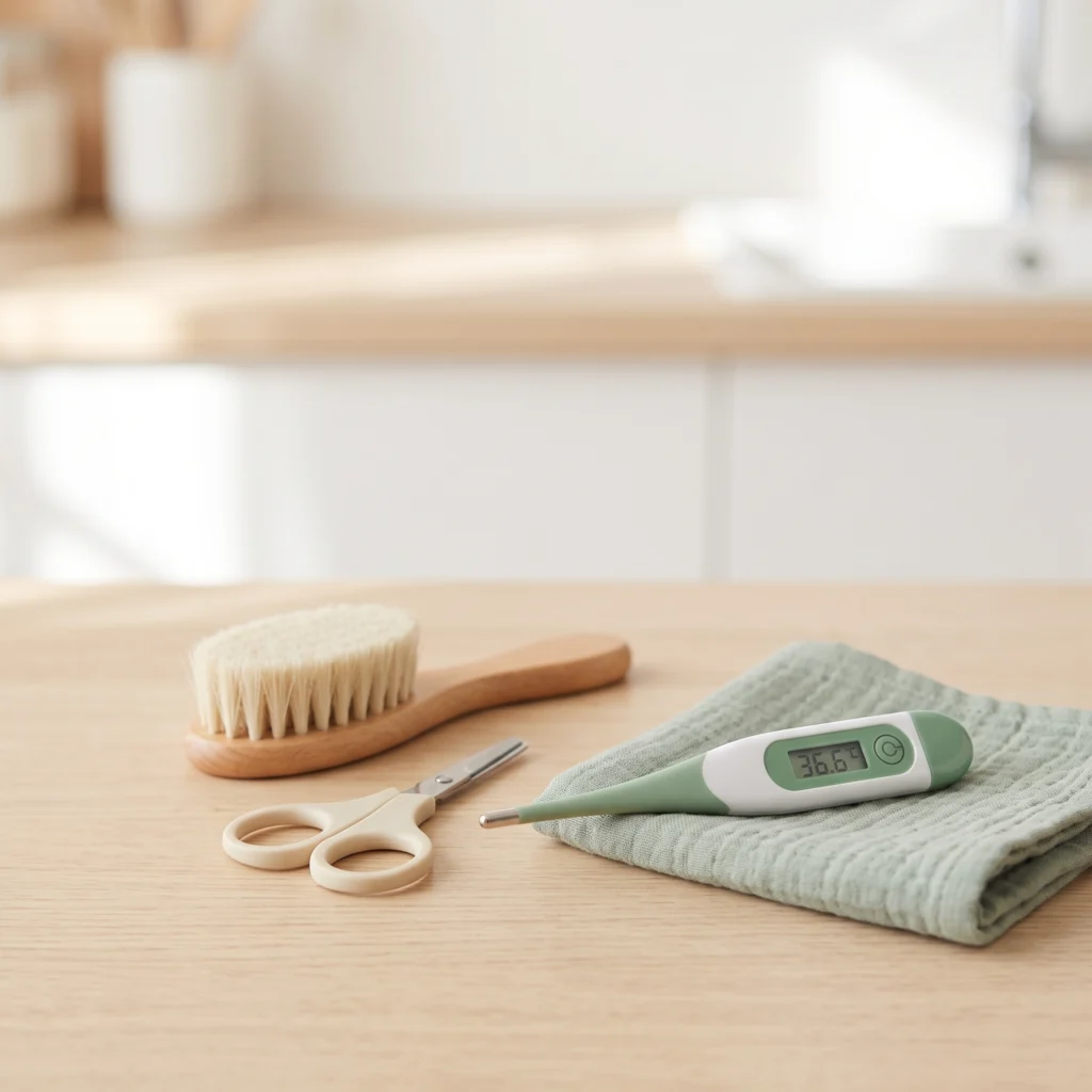 Baby Accessories - Brush, Scissors, Thermometer